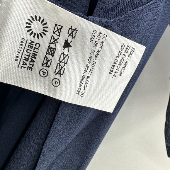 Reformation Winslow Maxi Evening WrapNavy Blue Dress - Picture 10 of 11